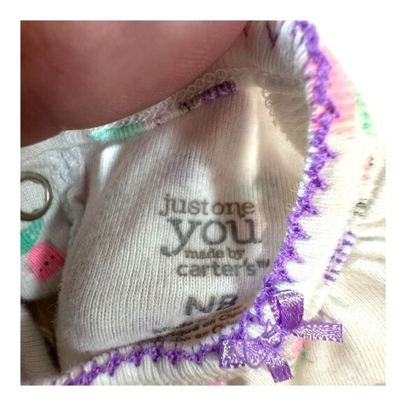 7-Piece Carters & Just One You Newborn Baby Girl Bodysuit Dress Set Baby Shower - Picture 3 of 4